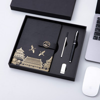 Set de Regalo Empresarial con Logotipo Personalizado, Vaso, Cuaderno y Bolígrafo, Kit Promocional Ejecutivo de Lujo de 3 Piezas para Clientes y Empleados