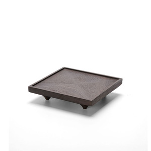 Support carré en ébène pour théière, plateau à thé pratique et raffiné, table à thé japonaise en bois massif pour infusion à sec, plateau à thé, tasse - Product Image 5