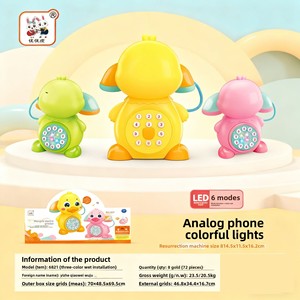 YD TOYS Çocuk Telefonu Simülasyonu Sabit Hatlı Oyuncak Işıklı ve Müzikli Erken Eğitim Eğitici Oyuncak Kızlar İçin Toptan - Product Image 5