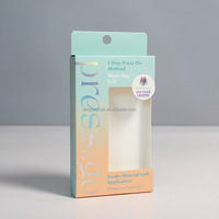 Boîtes à vêtements personnalisées avec fenêtre transparente pour emballage extérieur de faux ongles et articles de manucure