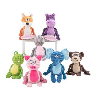 Nuovo giocattolo interattivo per il tiro alla fune con il gatto giocattolo in peluche e corda di cotone sotto forma di volpe rana cane maiale piccoli animali stile divertente - Product Image 1