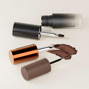 Bouteilles vides personnalisées en PETG avec corps en plastique, poignée en aluminium et poils en nylon pour maquillage des yeux, fard à paupières et poudre à sourcils - Product Image 4