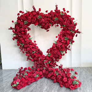 Supporto Floreale a Forma di Cuore per Sfondo Scenografico Matrimoniale, Allestimento Palco, Proposte, Eventi e Celebrazioni, <span class=keywords><strong>con</strong></span> Fiori Artificiali - Product Image 2