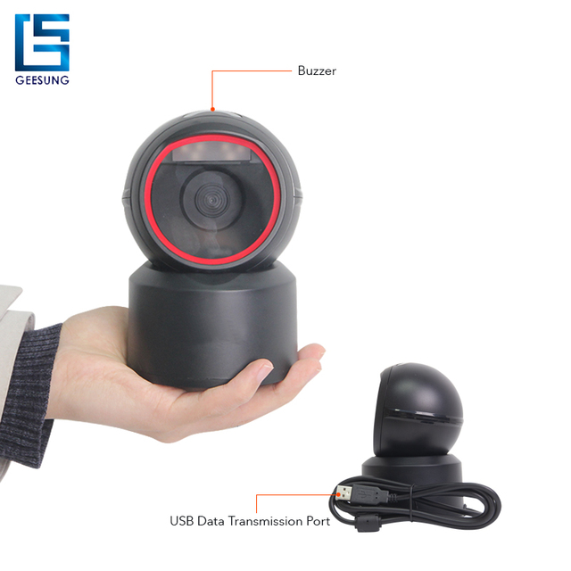 Hot Sale BS-730 ID 2D Laser Scanner Plug and Play Portable Book Scanner QR Code Barcode Scanner for Cashier Bookshop Supermarket