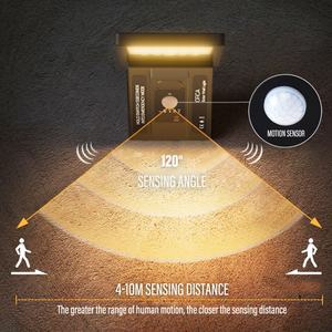 Projecteur solaire mural extérieur à détecteur de mouvement 3W 5W 8W avec télécommande pour patio, cour, garage, jardin, couloir - Product Image 2