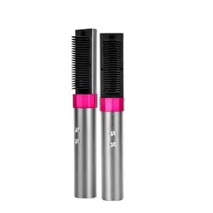 Rechargeable Wireless Ionic Hair Straightener Comb Mini Portable Hair Straightener Comb And Hair Curler Customized