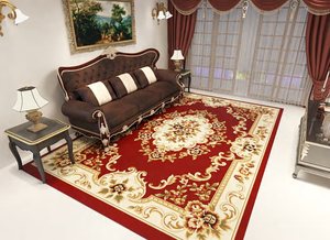 Classic Floral Wool Silk Hand Knotted Rug Rectangle Medium Pile Non Slip Hallway Home Use - Product Image 6