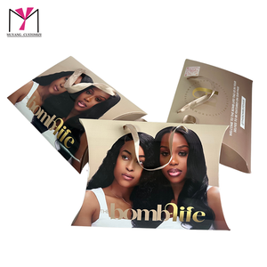 2026 Hot Sale Luxury Corrugated Cardboard Wig Box Greaseproof Paper Packaging for Household Products Big <b>Pillow</b> Shape Magnet - Product Image 1