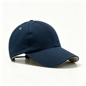 Gorra Deportiva de Béisbol de Secado Rápido de 6 Paneles, 100% Poliéster, Unisex, Color Azul Marino, Cierre con Cordón Ajustable, Ligera, Venta al Por Mayor - Product Image 4