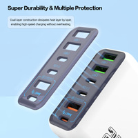 Charger Dinding Tipe C 240W EU US UK, Pengisian Cepat QC3.0 PD, Pengisi Daya Cepat Ponsel 240W, Adaptor Daya USB-C