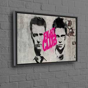 Grande Decorazione Murale, <span class=keywords><strong>Arte</strong></span> Graffiti, <span class=keywords><strong>Arte</strong></span> Fight Club, Decorazione per Man Cave, Opera d'<span class=keywords><strong>Arte</strong></span> per Soggiorno - Product Image 3