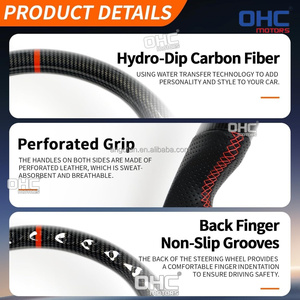 Volante de fibra de carbono Hydro Dip de stock local de EE. UU. Para <span class=keywords><strong>Ford</strong></span> <span class=keywords><strong>Mustang</strong></span> Ecoboost Gt <span class=keywords><strong>Shelby</strong></span> Gt350 Gt350r 2015-2017 2018-2023 - Product Image 4