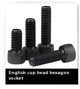 Cường độ cao 12.9 lớp thép carbon M1.4M2-M12 màu đen cup Head Hexagon ổ cắm vít hình trụ mở rộng các loại hạt và bu lông - Product Image 3