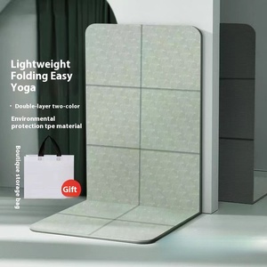 2025 Portable pliable TPE épais tapis de Yoga antidérapant Logo personnalisé 4-6mm Fitness maison plancher salle de sport utilisation écologique avec sac - Product Image 2