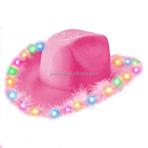 Sombrero de vaquero <span class=keywords><strong>Boa</strong></span> Rosa Led - Product Image 1