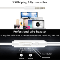 Pas cher Casque Filaire Haute Qualité Oreille Casque-Blanc 3.5mm