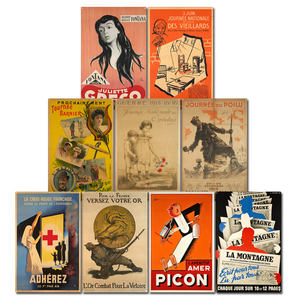 En gros, Plaque métallique vintage 'Élégance parisienne', Décoration murale pour club et bureau, Plaque en étain 'Funny France People', Affiche murale en métal rétro - Product Image 1