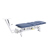 Table de traction pour traitement Dispositif de traction de la colonne lombaire à 4 sections Lit de physiothérapie Table de chute chiropratique Canapé d'examen