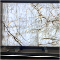 Dalles rétroéclairées en quartzite exotique Cristallo Bianco de Chine pour carreaux de cuisine découpés sur mesure, comptoirs, murs de salon, design moderne