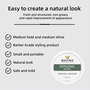 Organische Haarstyling-Creme OEM/ODM Friseur-Qualität Haarcreme Mittlerer Halt & Glanz Langanhaltende Maßgeschneiderte Haarwachs-Pomade für Salons - Product Image 5