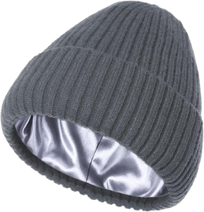 Premium <b>Wool</b> Knit <b>Beanie</b> Winter Thermal Cuffed <b>Hat</b> With Silk Lining Unisex Skull Cap Custom Logo OEM ODM Design - Product Image 6