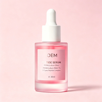 Sérum facial au peptide rose PDRN d'ADN de saumon avec complexe de 5 peptides composés, essence de soin hydratante et éclaircissante pour la peau