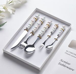 Chaozhou vendite dirette della fabbrica in acciaio inox set di stoviglie, in metallo cucchiaio forchetta coltello classico stoviglie in argento set - Product Image 4