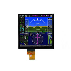 6.8 inch 768*768 500nits chuyến bay mô phỏng LCD giải pháp LVDS IPS TFT Vuông LCD hiển thị với bảng điều khiển - Product Image 1