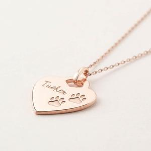 Dainly En Acier Inoxydable Souvenir Cadeaux Bijoux Gravé Message <span class=keywords><strong>Mot</strong></span> Amour <span class=keywords><strong>Maman</strong></span> Papa En Forme De Coeur Pendentif Collier - Product Image 6
