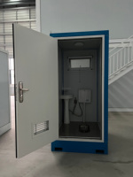 LESEN Container Prefabbricato in Acciaio con Pannelli Sandwich Traspiranti, Design Moderno, Bagno Portatile per Esterni