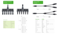 Connecteur photovoltaïque (PV) en laiton 30A 1000V CC IP67, multi-contacts, parallèle, mâle-femelle, branche en Y 1-2-2-1 pour alimentation solaire