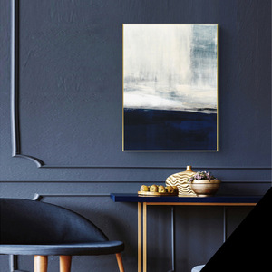 Décoration murale suspendue pour salon de style nordique, comprenant un triple tableau sur toile sans cadre et un cadre <span class=keywords><strong>noir</strong></span> en bois massif - Product Image 3