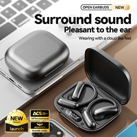 Mini Auriculares M139, Auriculares Inalámbricos con Clip para la Oreja, Audio de Alta Resolución, BT 6.0, IPX4, 38H, Pantalla Digital Táctil, OEM