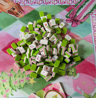 Set Mahjong Amerika Mewah untuk Pesta Natal, Koleksi Alas Hijau, Grosir, Permainan Liburan Musim Dingin, Pasokan Ubin Mahjong Hijau