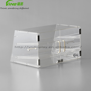 Vino Vn20220318-1 Vitrina de Acrílico Pulido Impermeable para Pastelería con Puertas Traseras/Traseras de Vidrio, 2 Bandejas, 21" x 17" x - Product Image 5