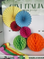 Vente chaude 4 pièces Orange vert jaune Fuchsia papier banderoles emballage crêpe papier rouleaux pour anniversaire bébé douche nuptiale