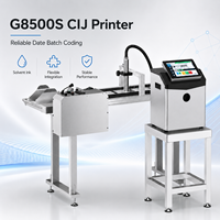 Impresora OMA G8500S CIJ, Codificador de Inyección de Tinta Continua de Caracteres Pequeños, Máquina de Codificación de Fecha de Caducidad de Alta Velocidad para Línea de Producción de Botellas