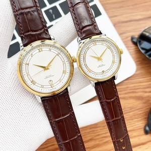 Montre de luxe haut de gamme avec mouvement mécanique automatique, bracelet en cuir de crocodile, index des heures en chiffres romains pour Omegaes - Product Image 4