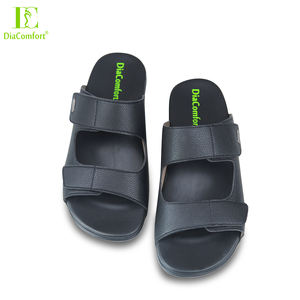 Spring Summer Designer Black Microfiber Upper Adjustable Orthopedic Sandals <strong>Slippers</strong> <strong>Man's</strong> <strong>Diabetics</strong> Shoes <strong>for</strong> Diabetes - Product Image 4