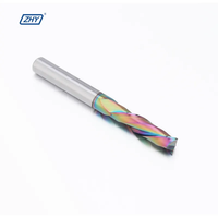 ZHY Vente en gros de fraises à compression CNC personnalisées en carbure, 2 ou 3 flûtes, avec revêtement nano, à coupe ascendante