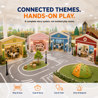 Aire de jeux intérieure souple pour centres de divertissement familial : Forêt, Ranger, Marché, Route, Piscine à balles, Ville