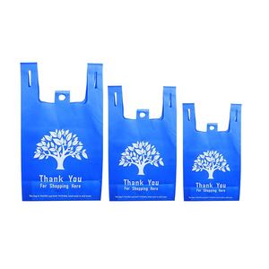Sacs écologiques biodégradables pour supermarché avec poignée découpée, sans plastique, sacs non tissés de remerciement pour boutique - Product Image 3