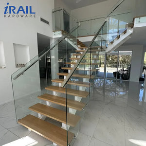 Balustrade en verre sans cadre pour balcon 10-12 mm avec système de profilés en aluminium, design moderne et sécurisé, verre trempé - Product Image 6