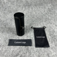 Étui à lunettes de luxe en PU, étui cylindrique pour lunettes de soleil, emballage personnalisé avec logo