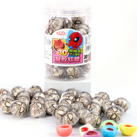 Chinese fabriek directe verkoop Halal aardbei globe eye flag popping fruit sandwich Halloween gummy snoep OEM flesverpakking