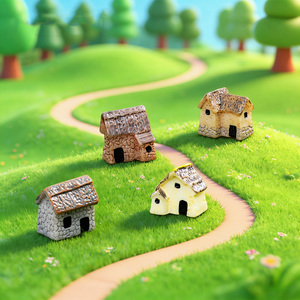Miniatura de Casa de Pueblo de Resina para Jardín de Hadas, Manualidades para Bonsái, Terrario, Decoración de Escritorio, Jardín, Patio - Product Image 2