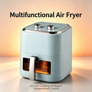 Air Fryer Electric Fryer 3.2L Ceramic Coating Fast Cooking Easy To Clean Square Design Milky White And Green ZF-22 - Product Image 4