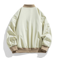 Manteau d'extérieur pour hommes Veste de printemps et d'automne Version coréenne Tendance Décontractée Couleur unie Uniforme Baseball Manteau Veste OEM