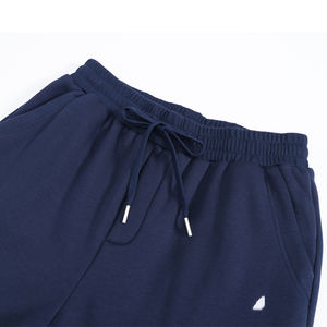 Celana Jogger Unisex Kasual Warna Solid Hoodie Sweatpants Celana Panjang Bordir Teknik Pinggang Sedang Bahan Worsted - Product Image 4