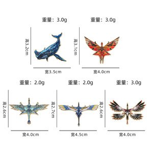 Broche en alliage de zinc imprimée, thème dessin animé, merchandising de films et séries TV, Anime/Angel World Winged <span class=keywords><strong>Beast</strong></span>/Kun, accessoire élégant - Product Image 4